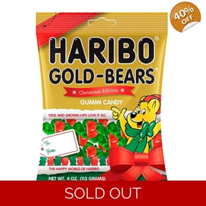 Haribo Strawberry and Raspberry Goldbears - Holiday Gummies - 113g Bag